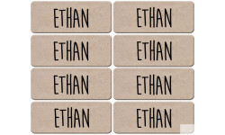 Prénom Ethan - 8 stickers de 5x2cm - Sticker/autocollant