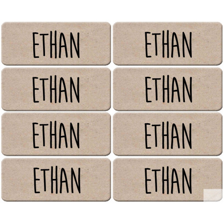 Prénom Ethan - 8 stickers de 5x2cm - Sticker/autocollant