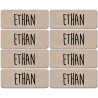 Prénom Ethan - 8 stickers de 5x2cm - Sticker/autocollant