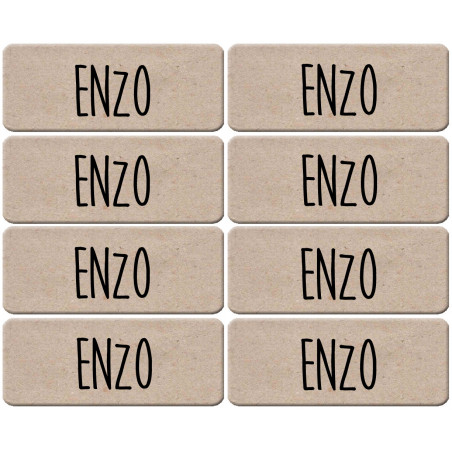 Prénom Enzo - 8 stickers de 5x2cm - Sticker/autocollant