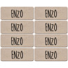 Prénom Enzo - 8 stickers de 5x2cm - Sticker/autocollant