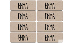 Prénom Emma - 8 stickers de 5x2cm - Sticker/autocollant
