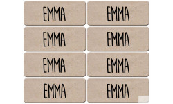 Prénom Emma - 8 stickers de 5x2cm - Sticker/autocollant