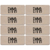 Prénom Emma - 8 stickers de 5x2cm - Sticker/autocollant