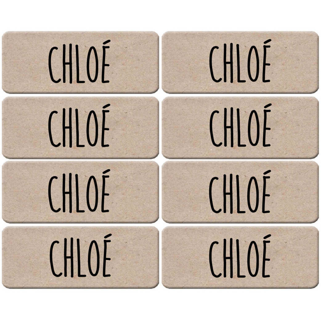 Prénom Chloé - 8 stickers de 5x2cm - Sticker/autocollant