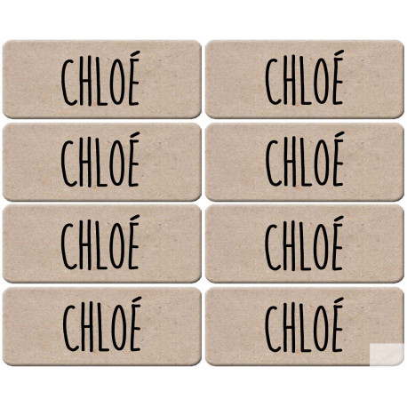 Prénom Chloé - 8 stickers de 5x2cm - Sticker/autocollant