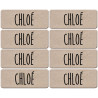 Prénom Chloé - 8 stickers de 5x2cm - Sticker/autocollant