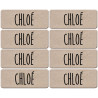 Prénom Chloé - 8 stickers de 5x2cm - Sticker/autocollant