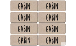 Prénom Gabin - 8 stickers de 5x2cm - Sticker/autocollant