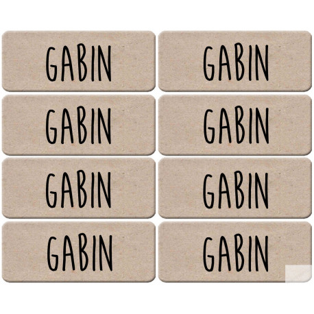 Prénom Gabin - 8 stickers de 5x2cm - Sticker/autocollant