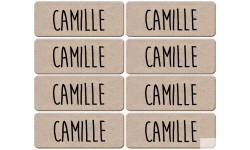 Prénom Camille - 8 stickers de 5x2cm - Sticker/autocollant