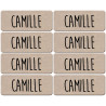 Prénom Camille - 8 stickers de 5x2cm - Sticker/autocollant