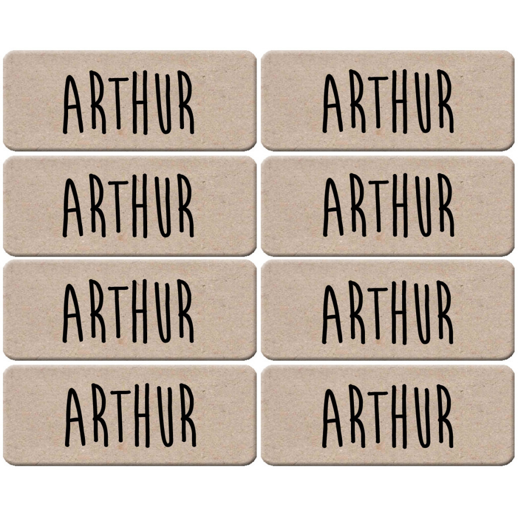 Prénom Arthur - 8 stickers de 5x2cm - Sticker/autocollant