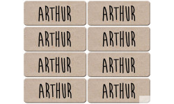 Prénom Arthur - 8 stickers de 5x2cm - Sticker/autocollant