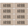 Prénom Arthur - 8 stickers de 5x2cm - Sticker/autocollant