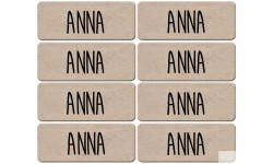 Prénom Anna - 8 stickers de 5x2cm - Sticker/autocollant