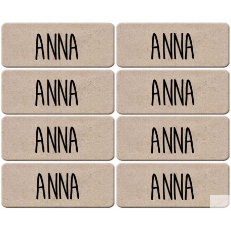 Prénom Anna - 8 stickers de 5x2cm - Sticker/autocollant