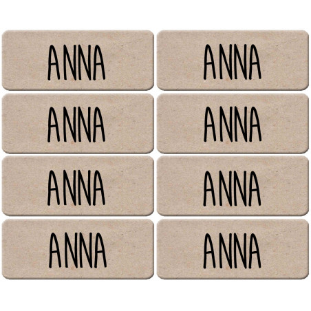 Prénom Anna - 8 stickers de 5x2cm - Sticker/autocollant