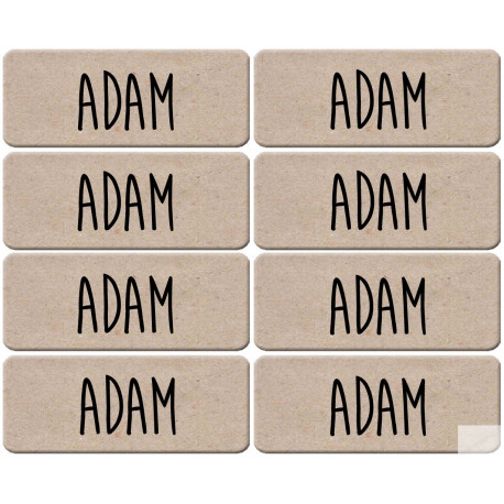 Prénom Adam - 8 stickers de 5x2cm - Sticker/autocollant