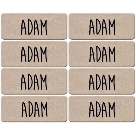 Prénom Adam - 8 stickers de 5x2cm - Sticker/autocollant