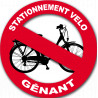 stationnement vélo gênant - 20cm - Sticker/autocollant