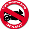 stationnement moto gênant - 20cm - Sticker/autocollant