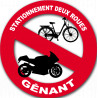 stationnement 2 roues gênant - 10cm - Sticker/autocollant