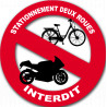 stationnement 2 roues interdit - 15cm - Sticker/autocollant