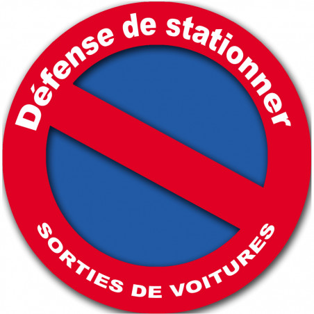 Défense de stationner - 20cm - Sticker/autocollant