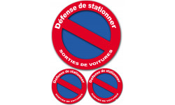 Défense de stationner - 1sticker de 20cm / 2stickers de10cm - Sticker/autocollant