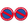 Défense de stationner - 2stickers de10cm - Sticker/autocollant