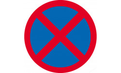 signalétique arrêt interdit - 20cm - Sticker/autocollant