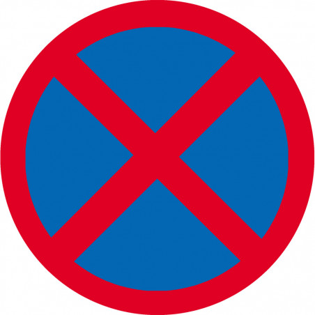 signalétique arrêt interdit - 20cm - Sticker/autocollant