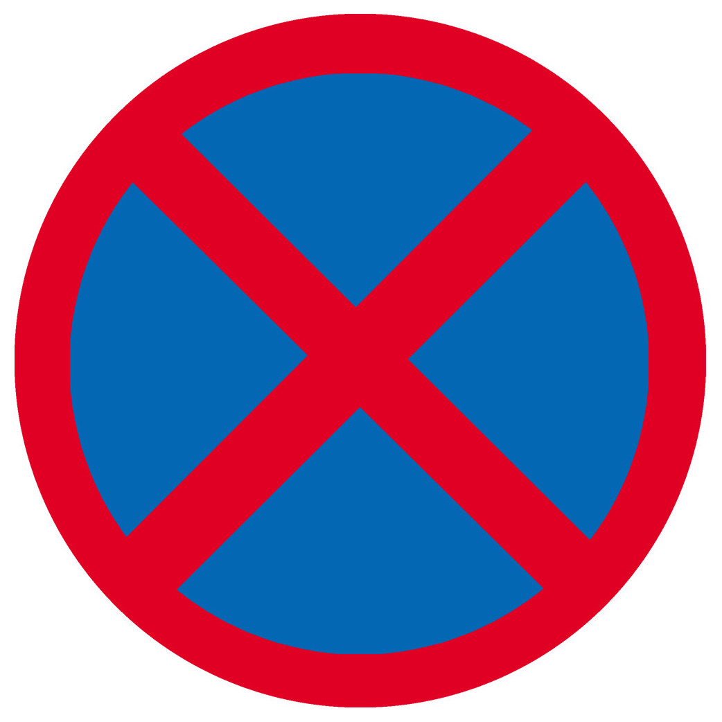 signalétique arrêt interdit - 15cm - Sticker/autocollant