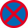 signalétique arrêt interdit - 15cm - Sticker/autocollant