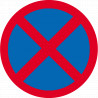 signalétique arrêt interdit - 10cm - Sticker/autocollant