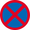 signalétique arrêt interdit - 10cm - Sticker/autocollant