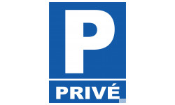 Parking privé classique - 10x13cm - Sticker/autocollant