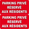 Parking Privé Réservé aux Résidents (2 fois 10x5cm) - Sticker/autocollant