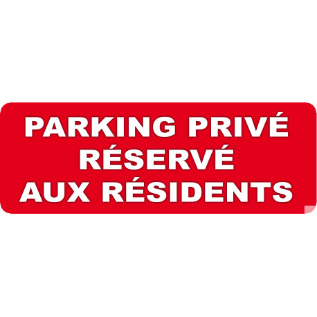 stationnement réserve aux résidents - 1 sticker 29,7x10cm - Sticker/autocollant