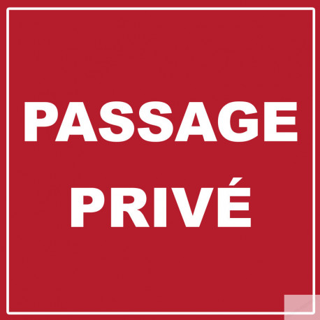 passage privé - 20cm - Sticker/autocollant