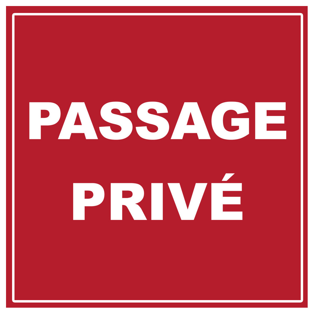 passage privé - 15cm - Sticker/autocollant