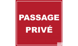 passage privé - 15cm - Sticker/autocollant