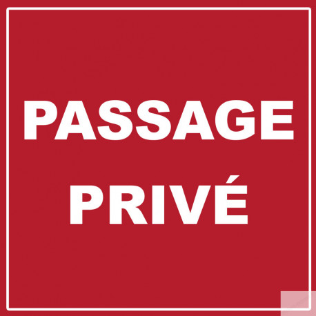 passage privé - 15cm - Sticker/autocollant