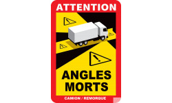 Angles morts poids lourds - 17x25cm - Sticker/autocollant