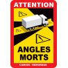 Angles morts poids lourds - 17x25cm - Sticker/autocollant