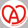 Alsace blanc et rouge - 5cm - Sticker/autocollant