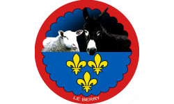 mouton Berrichon et L'âne grand noir du Berry - 5cm - Sticker/autocollant