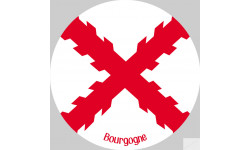 Croix bâtons de Bourgogne - 5cm - Sticker/autocollant