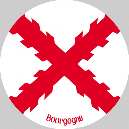 Croix bâtons de Bourgogne - 5cm - Sticker/autocollant